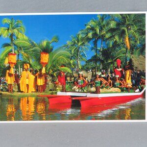 Vintage Postcard - Polynesian Cultural Centre Hawaiian Pageantry - Impact